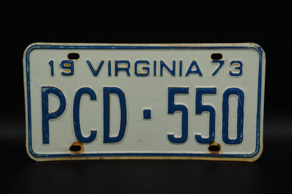 1973 Virginia Vintage License Plate