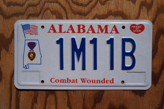 Alabama PURPLE HEART Combat Wounded License Plate
