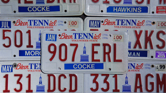 One or More - TENNESSEE BICENTENNIAL Embossed Vintage License Plate