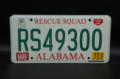 2017 Alabama RESCUE SQUAD License Plate