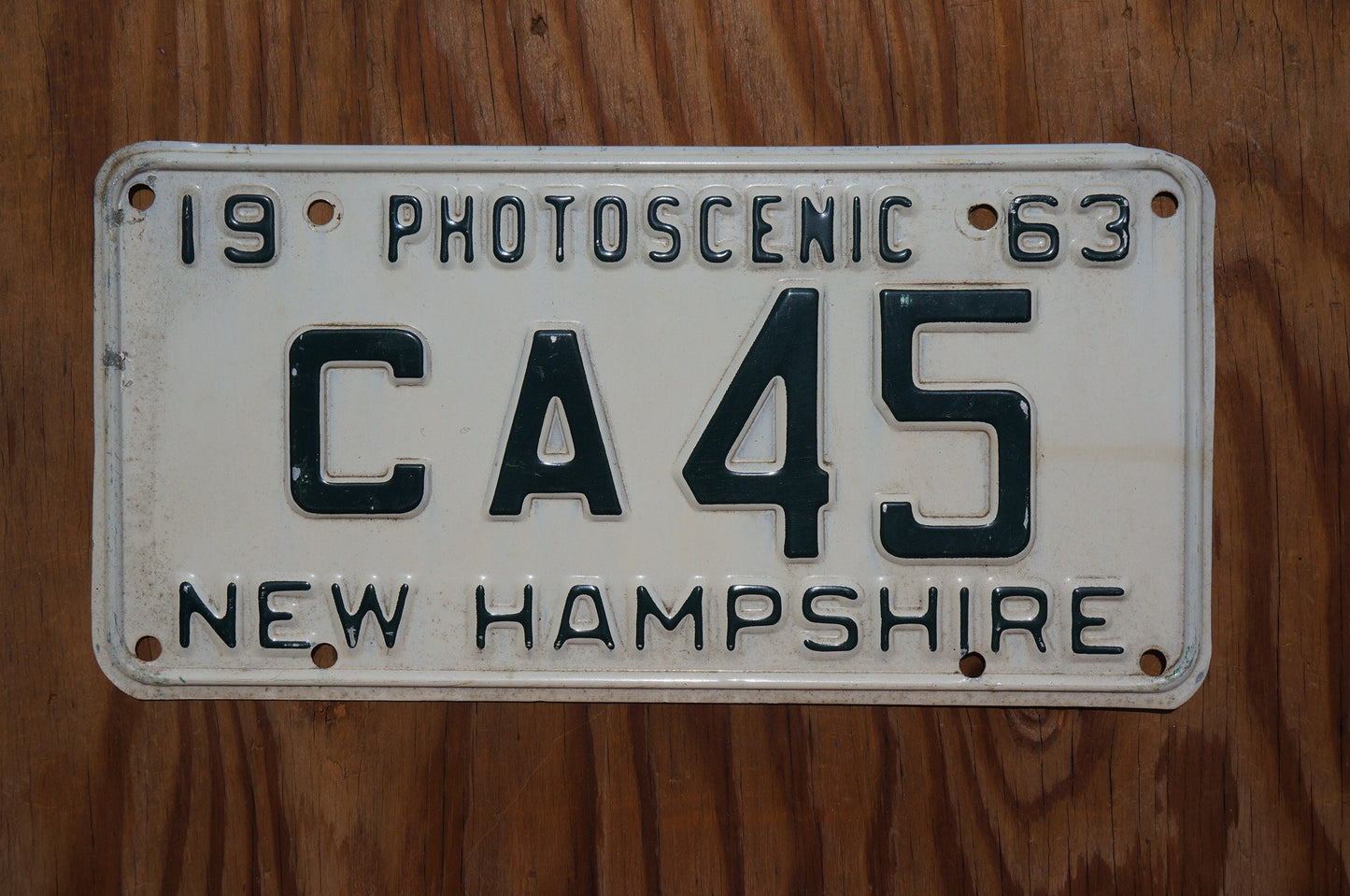 1963 PHOTOSCENIC New Hampshire Vintage license plate