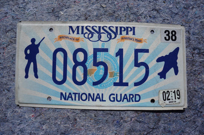 2019 Mississippi National Guard License Plate - Soldier Jet Magnolia