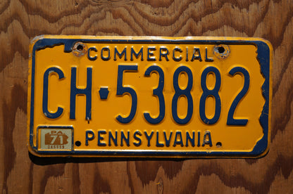 1971 Pennsylvania COMMERCIAL License Plate