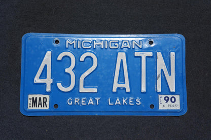 1990 Michigan License Plate