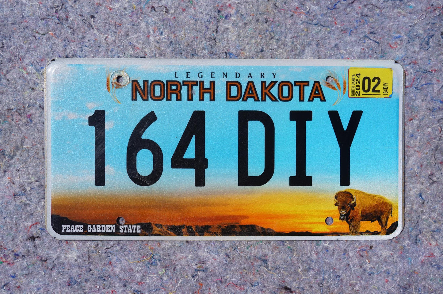 2024 North Dakota License Plate # 164 DIY