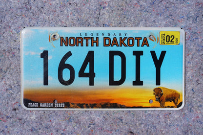 2024 North Dakota License Plate # 164 DIY