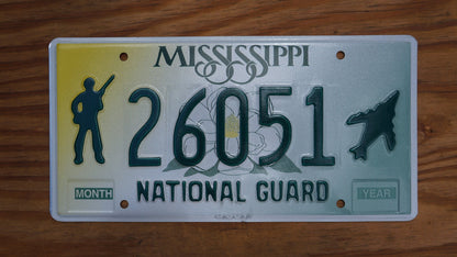 Mississippi National Guard License Plate # 25402 - Soldier Jet Magnolia