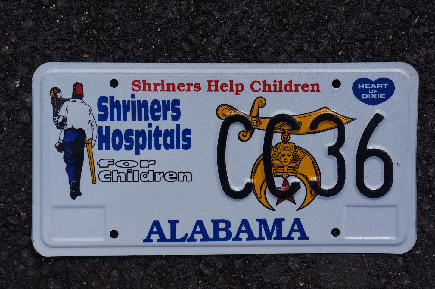Alabama SHRINERS HOSPITALS for Children License Plate