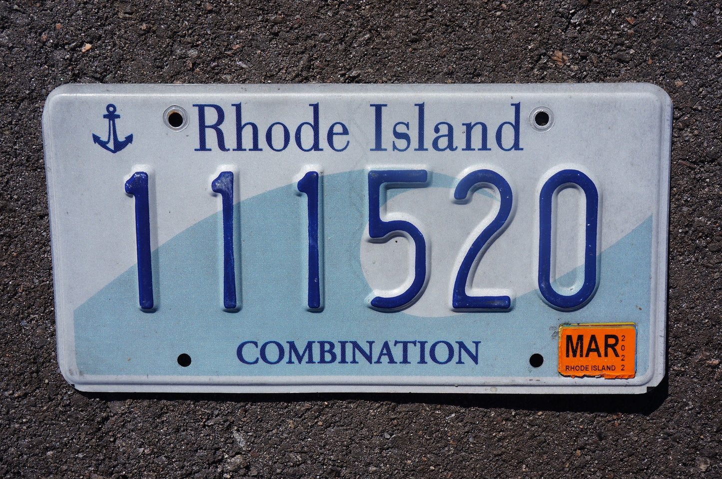 2022 Rhode Island Wave License Plate Ocean State # 111520