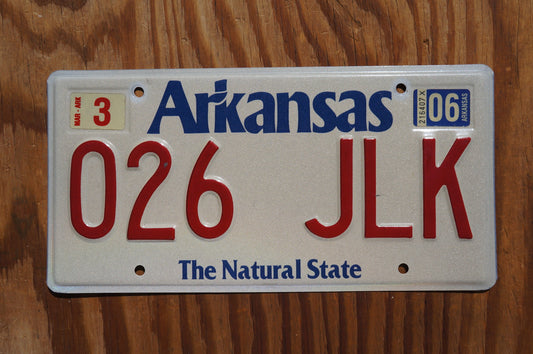 2006 Arkansas The Natural State Vintage License Plate