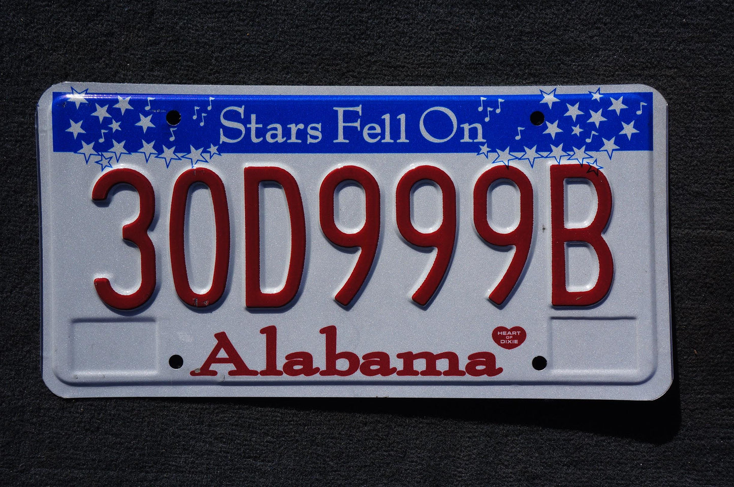 Alabama Stars Fell On Alabama License Plate #30D999B