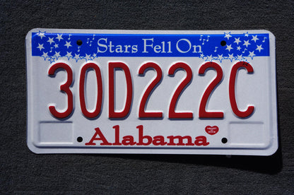 Alabama Stars Fell On Alabama License Plate #30D222C