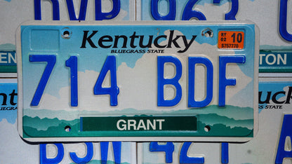 One or More - KENTUCKY Bluegrass State White Cloud Green Mountains License Plate