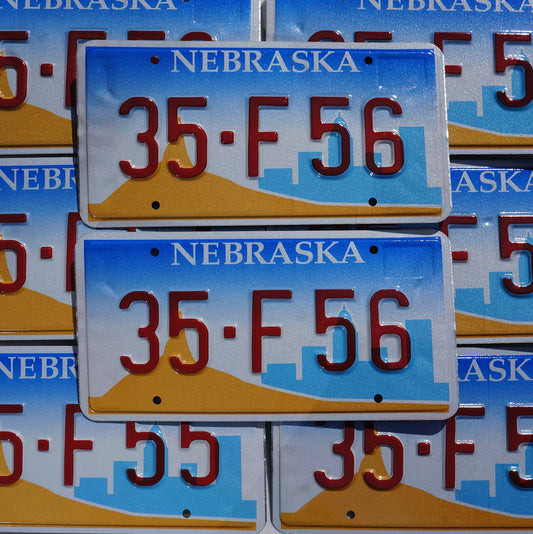 Nebraska State License Plate: Colorful Auto Tag
