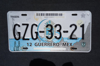 GUERRERO Mexico Graphic License Plate - Nice Original