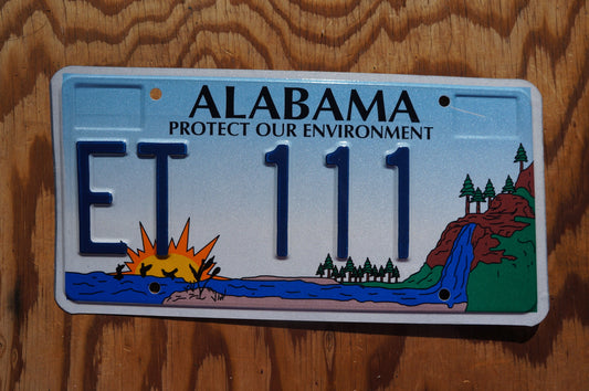 Alabama 'Protect Our Environment' Graphic License Plate ET111