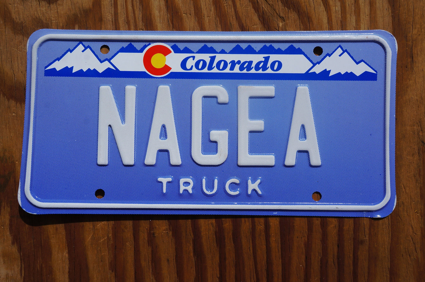Colorado Vanity Blue License Plate - NAGEA