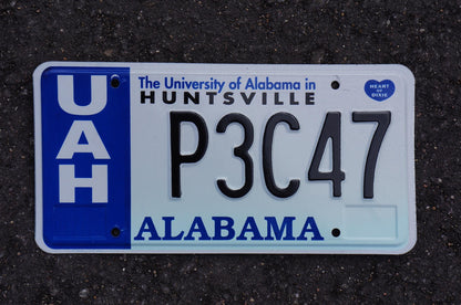 University of Alabama in Huntsville License Plate