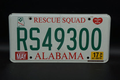 2017 Alabama RESCUE SQUAD License Plate