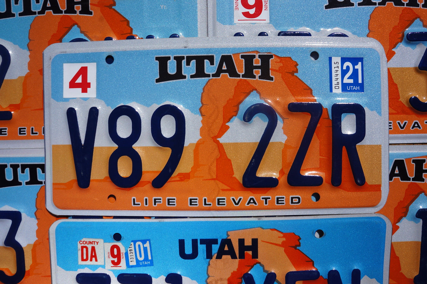 One or More - UTAH ORANGE ARCHES License Plate