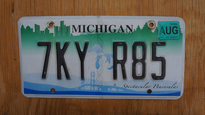 One or More  - Michigan The Mackinac Bridge Graphic License Plate - SPECTACULAR PENINSULAS