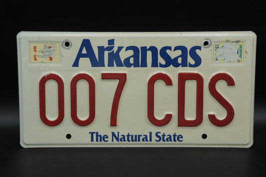 Arkansas The Natural State Vintage License Plate # 007 CDS