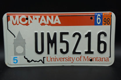 1998 Montana License Plate University of Montana