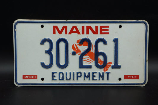 1995 Maine LOBSTER EQUIPMENT License Plate - Vacationland