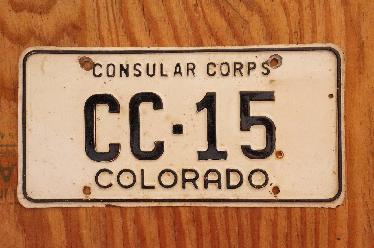 1960s Colorado CONSULAR CORPS License Plate