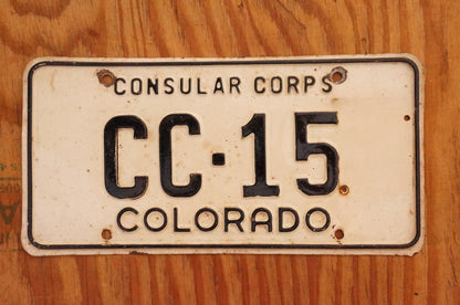 1960s Colorado CONSULAR CORPS License Plate