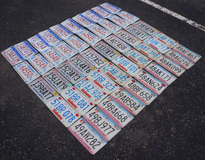 Lot of 50 Alabama License Plates: Expired Graphic Tag Plates