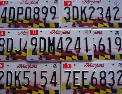 One or More - MARYLAND FLAG License Plate