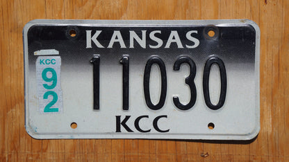 1992 Kansas Commodity Commission KCC License Plate # 11030