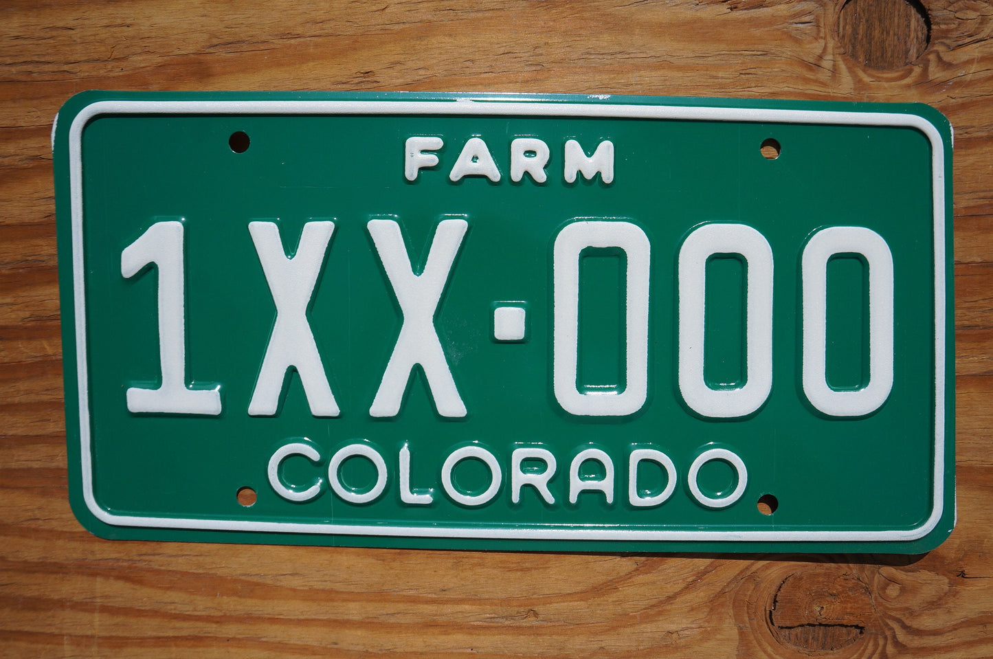 Colorado FARM Sample License Plate