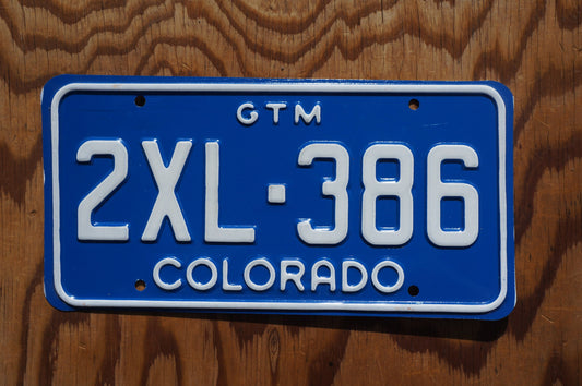 Mint Colorado GTM BLUE License Plate