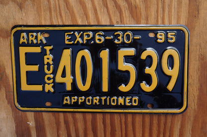 1995 Arkansas TRUCK APPORTIONED License Plate