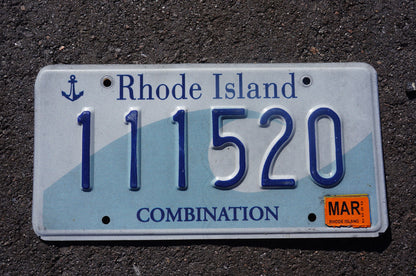 2022 Rhode Island Wave License Plate Ocean State # 111520