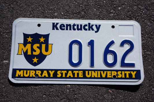 Kentucky Murray State University License Plate # 0162