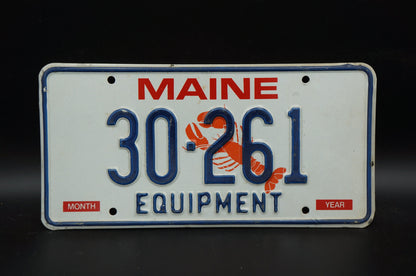 1995 Maine LOBSTER EQUIPMENT License Plate - Vacationland