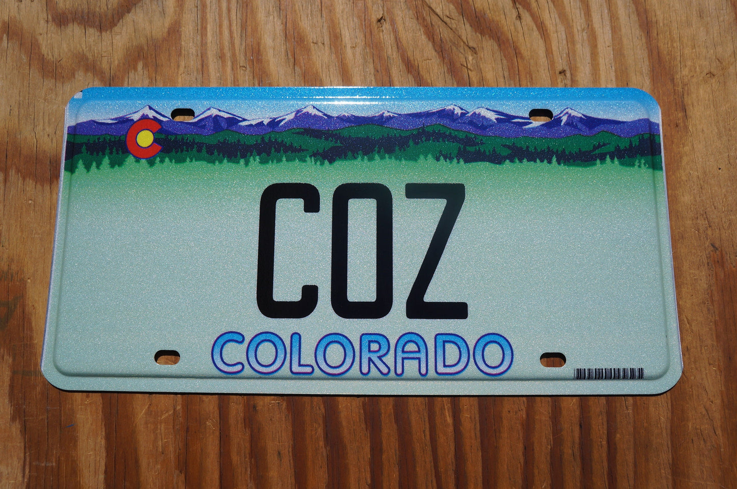 Colorado COZY Vanity Purple Mountains License Plate - COZ