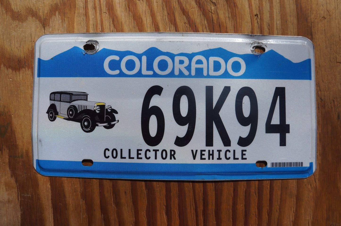 2000s Colorado COLLECTOR VEHICLE Blue License Plate Antique Car