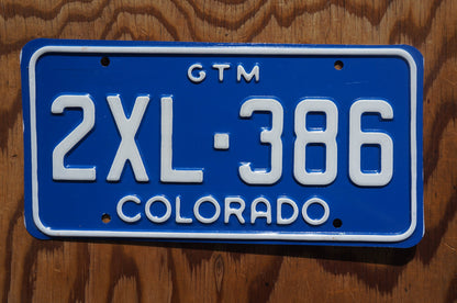 Mint Colorado GTM BLUE License Plate