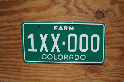 Colorado FARM Sample License Plate