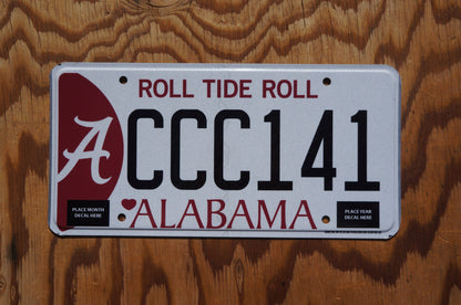 Alabama ROLL TIDE ROLL Graphic License Plate # CCC141