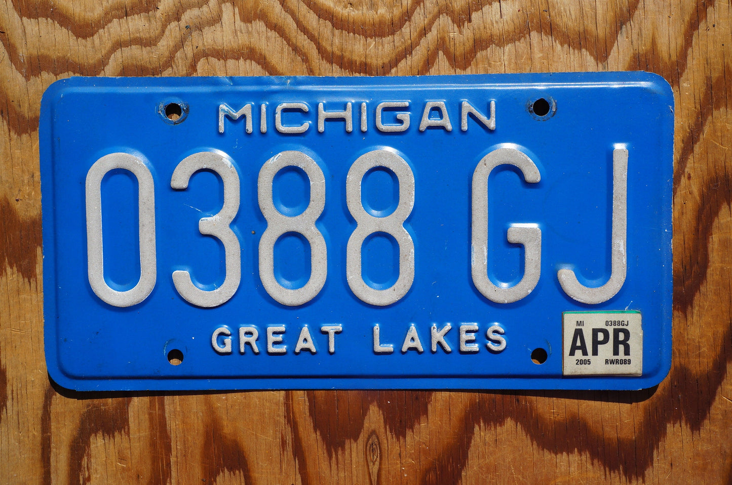 2005 Michigan Vintage Blue License Plate - Great Lakes