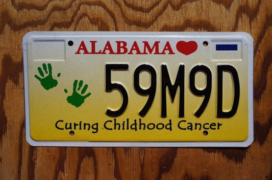 Alabama Curing Childhood Cancer Graphic License Plate