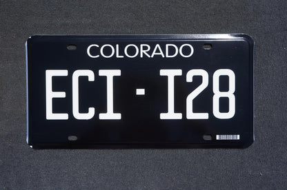 2023 Colorado NEW DESIGN Historic BLACK Blackout Flat License Plate