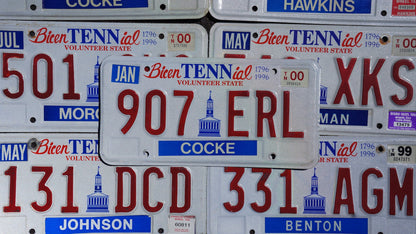 One or More - TENNESSEE BICENTENNIAL Embossed Vintage License Plate