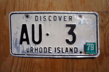 1979 Rhode Island Vintage License Plate  # AU - 3