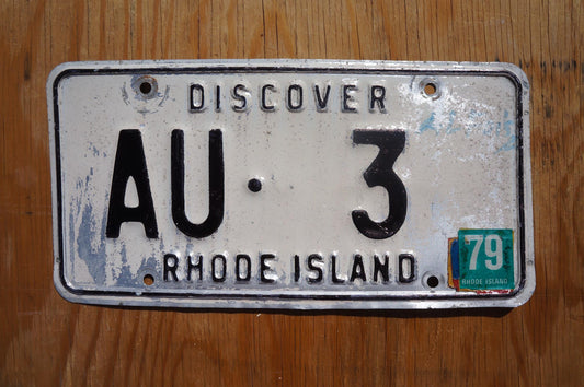 1979 Rhode Island Vintage License Plate  # AU - 3